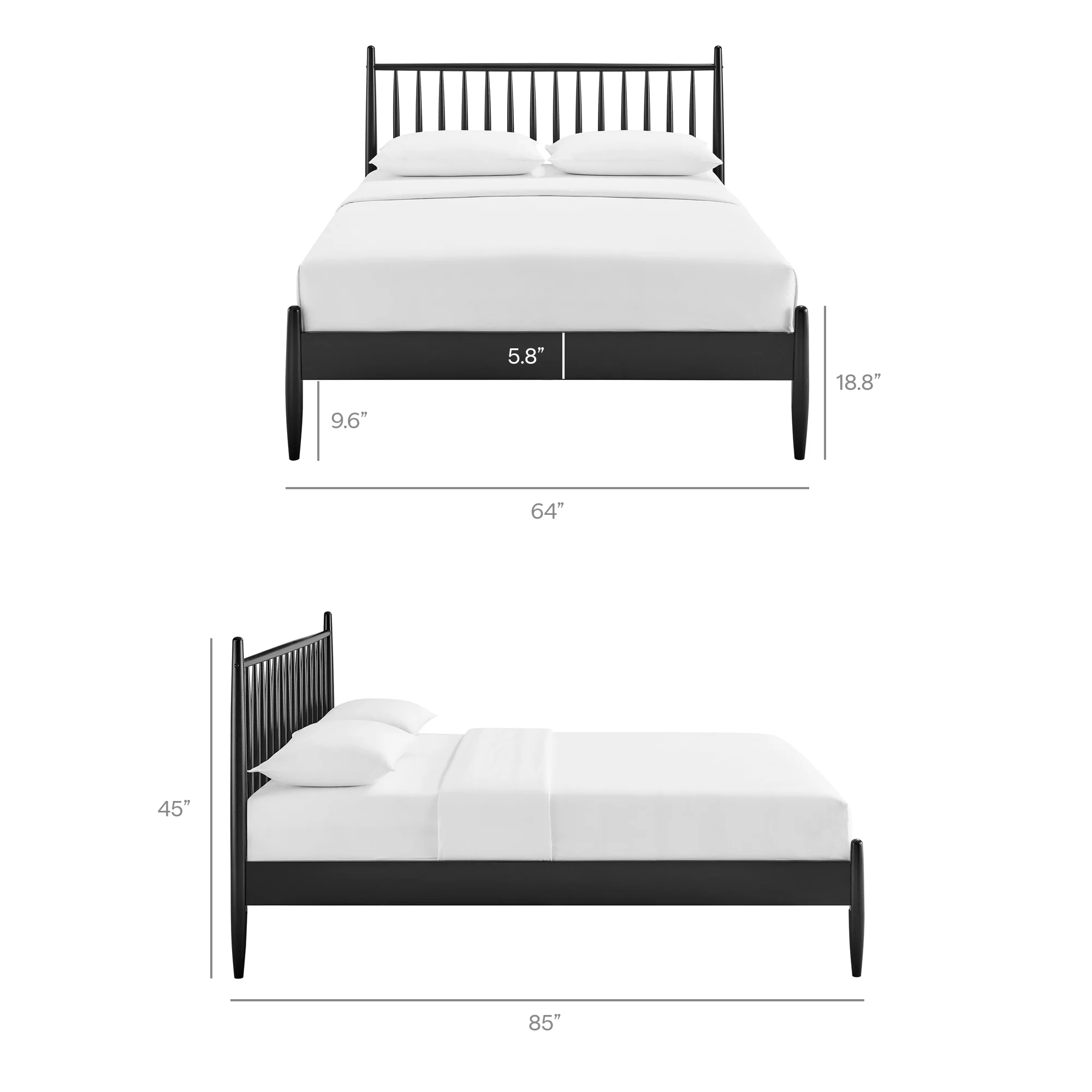 Zane Queen Size Spindle Bed by Modway - Image 8